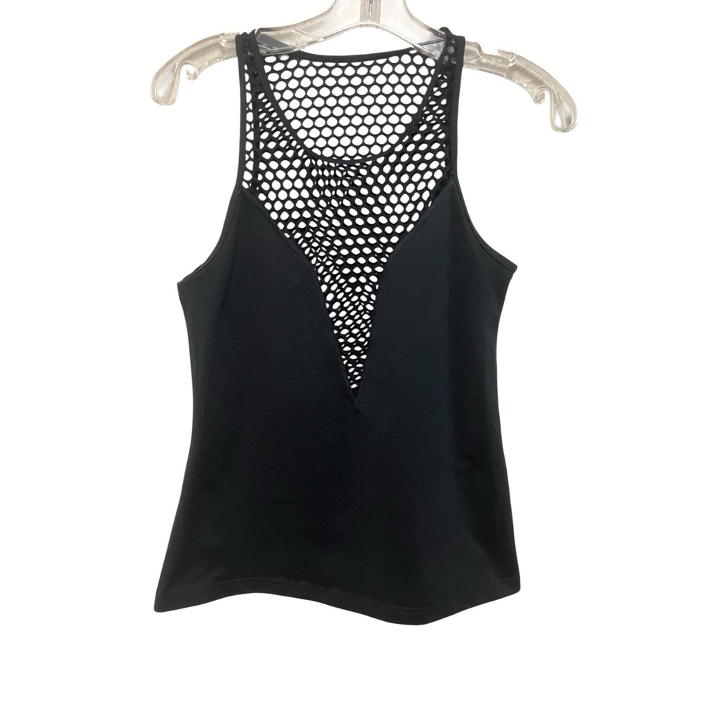 Popflex Mesh Razor Back Stretch Witchycore Workout Activewear Tank Size 8